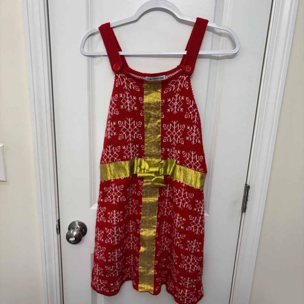 Festive Red and Gold Costume Dress